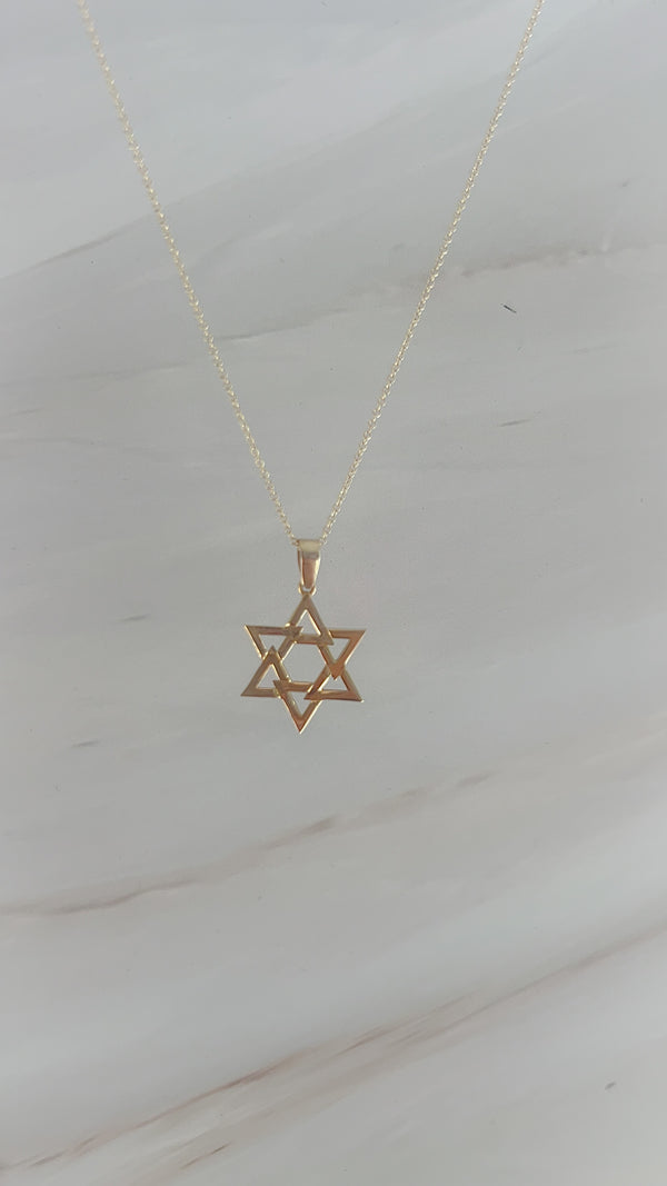 שרשרת מגן דוד משולשים